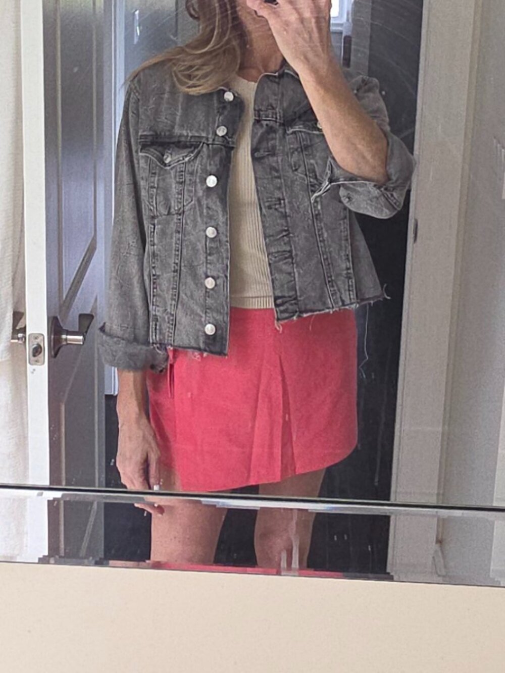 Kensie Jeans Vintage Luxe cropped denim jacket Medium